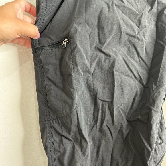 LL Bean Pants Womens 18 Black Nylon Spandex Stretch Outdoor Hiking Zip Pockets - Picture 4 of 12